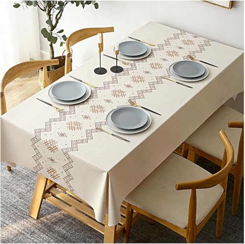 Tischdecke Eleganz Knitterfrei 80x120cm, Tischdecken Rechteckig Wasserdicht, wasserdichte Rechteckige PVC-tischdecke Für Küche Esszimmer Tischplatte Dekor, H, 140x180cm Tischdecke Eleganz Knitterfrei 80x120cm, Tischdecken Rechteckig Wasserdicht, wasserdichte Rechteckige PVC-tischdecke Für Küche Esszimmer Tischplatte Dekor, H, 140x180cm von Generic