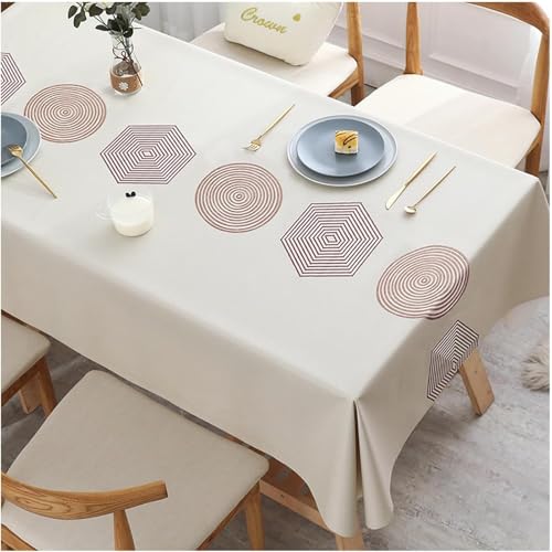 Tischdecke Eleganz Knitterfrei 80x120cm, Tischdecken Rechteckig Wasserdicht, wasserdichte Rechteckige PVC-tischdecke Für Küche Esszimmer Tischplatte Dekor, P, 120x170cm Tischdecke Eleganz Knitterfrei 80x120cm, Tischdecken Rechteckig Wasserdicht, wasserdichte Rechteckige PVC-tischdecke Für Küche Esszimmer Tischplatte Dekor, P, 120x170cm von Generic