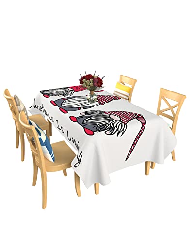 Tischdecke Weihnachtswichtel Wiederverwendbar Tischwäsch Sanft Party Tischdecke, Für Abendessen, Tischplatte, Garten, 137x183cm von Generic