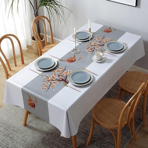 Tischdecken Rechteckig 137x200cm, Tischabdeckung Protector, Kunststoff-tischdecke Rechteckig, Kunststoff-rechteck, Tischdecken Für Essen, Küche, Hochzeit Und Partys, D, 137x90cm von Generic