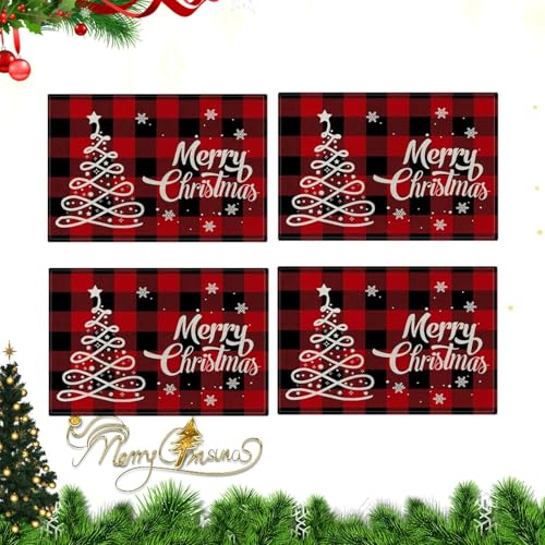 Tischdecken für Weihnachten,Tischmatten für Weihnachten, Schneemann 18X13Zoll Weihnachten Tischsets Leinen Tischsets, Saisonale Tischdeko Winter Rechteckige Tischsets für Weihnachten Tischdecken für Weihnachten,Tischmatten für Weihnachten, Schneemann 18X13Zoll Weihnachten Tischsets Leinen Tischsets, Saisonale Tischdeko Winter Rechteckige Tischsets für Weihnachten von Generic