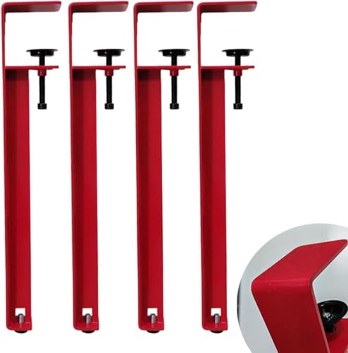 Tischklemmbeine Verstellbare Tischbeine Aus Metall Kein Stanzen Design Zum Schutz des Desktops Mit Bodenschutzfolien Für DIY-couchtisch Arbeitsplatte Essmöbel Konsolentisch, Red Small Tischklemmbeine Verstellbare Tischbeine Aus Metall Kein Stanzen Design Zum Schutz des Desktops Mit Bodenschutzfolien Für DIY-couchtisch Arbeitsplatte Essmöbel Konsolentisch, Red Small von Generic