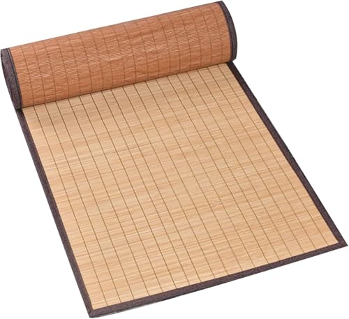 Tischläufer Aus Natürlichem Bambus Mit Brauner Stoffumrandung, Einfache Handgewebte Wärmeisolierende Tischsets, Waschbare Tischsets Für Esstischdecken, Brown, 30×120cm von Generic