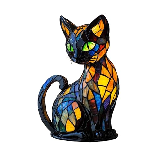 Tischlampe aus Kunstharz mit französischer Bulldogge und Tiermotiv thematisches Geschenk für Hunde- und Katzenliebhaber von Generic