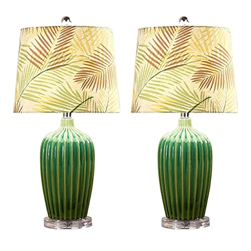Tischlampen, 23-Zoll-Nachttischlamaus Keramik Mit Stoffschirm, Traditionelle Nachttischlampe, Schreibtischlamfür Schlafzimmerd Wohnzimmer, Einfach Zu Montieren/2Er-Set von Generic