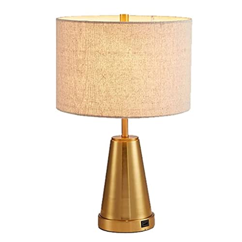 Tischlampen, Mid-Century Modern Tischlammit Usb-Anschluss, Stoff-Trommelschirm Für Wohnzimmer, Schlafzimmer, Nachttischlampe, Einfach Zu Montieren/D 1/a Tischlampen, Mid-Century Modern Tischlammit Usb-Anschluss, Stoff-Trommelschirm Für Wohnzimmer, Schlafzimmer, Nachttischlampe, Einfach Zu Montieren/D 1/a von Generic