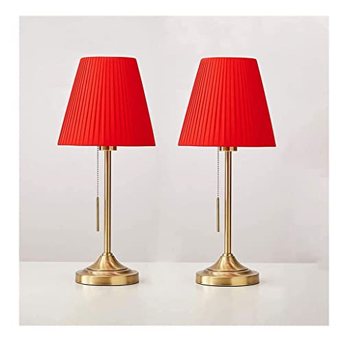 Tischlampen, Modernes 2Er-Set Tischlame27 Stoffschirm Nachttischlamklassische Nachttischlamfür Schlafzimmer Wohnzimmer Einfach Zu Montieren von Generic