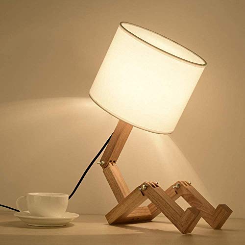 Tischlampen, Schreibtischlampen,Rsönlichkeit Holzstütze Schreibtischleuchte Kind Studie Lesen Nordisch Kreativ Verstellbar Kleinerson Schreibtischleuchte Wohnzimmer Esszimmer Tischlampen, Schreibtischlampen,Rsönlichkeit Holzstütze Schreibtischleuchte Kind Studie Lesen Nordisch Kreativ Verstellbar Kleinerson Schreibtischleuchte Wohnzimmer Esszimmer von Generic