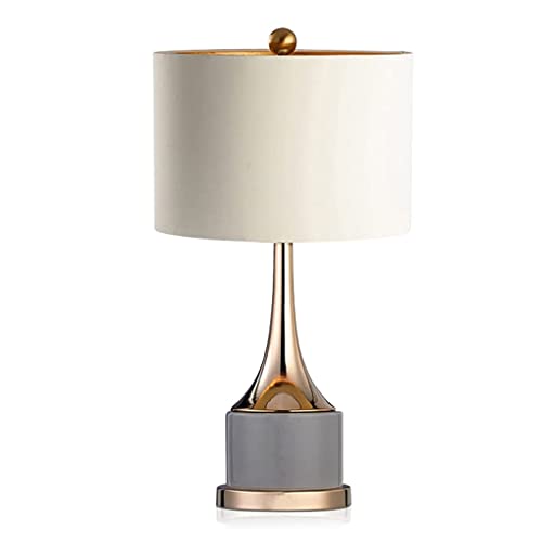 Tischlampen, Tischlammit Netzschalter Für Schlafzimmerd Wohnzimmer, Moderne Nachttischlammit Stoffschirmd Metallsockel, Einfach Zu Montieren/B/Druckknopfschalter von Generic