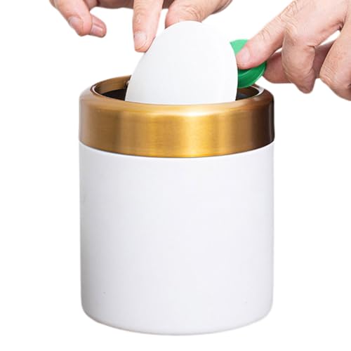 Tischmülleimer Büromülleimer - Tischmülleimer 1,5L - 304 Edelstahl Schwenkdeckel Abfalleimer für Waschtisch Couchtisch Auto Tischmülleimer Büromülleimer - Tischmülleimer 1,5L - 304 Edelstahl Schwenkdeckel Abfalleimer für Waschtisch Couchtisch Auto von Generic