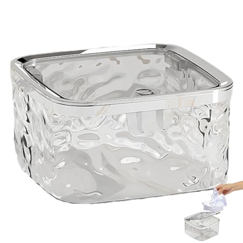 Tischmülleimer Mülleimer klein | Abfalleimer Standmülleimer Badmülleimer mit geruchshemmendem Pop-up-Deckel zur Entsorgung von Baumwolle von Generic