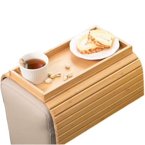 Tischplatte Sofa Tisch Hack Coch faltbar | Cadddy Organizer für Getränke Snack Phone Telecomando | Platzsparende Tafel für Armlehnen Sofa | Vielseitiges Zubehör von Generic