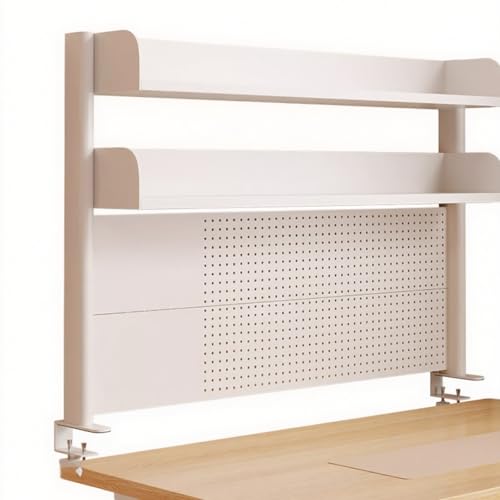 Tischregal Bücherregal, Einstellbare Organizer platzsparend schnell zu montieren mit Lochplatte Schreibtisch Aufsatzregal for zu Hause Büro(78 * 9.5 * 95) von Generic