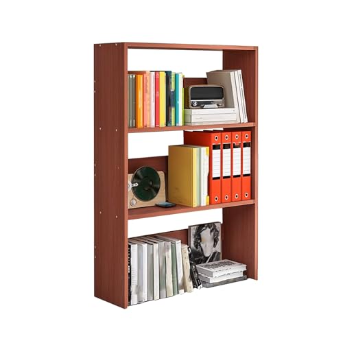 Tischregal Schreibtisch Holz 96 cm Höhe Schreibtischregal Klein Platzsparend Schreibtisch Regalaufsatz Ecke Offene Fächer für Home Office, Wohnung(Brown,60cm) von Generic