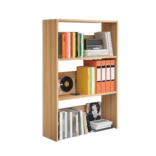 Tischregal Schreibtisch Holz 96 cm Höhe Schreibtischregal Klein Platzsparend Schreibtisch Regalaufsatz Ecke Offene Fächer für Home Office, Wohnung(Natural,50cm) von Generic