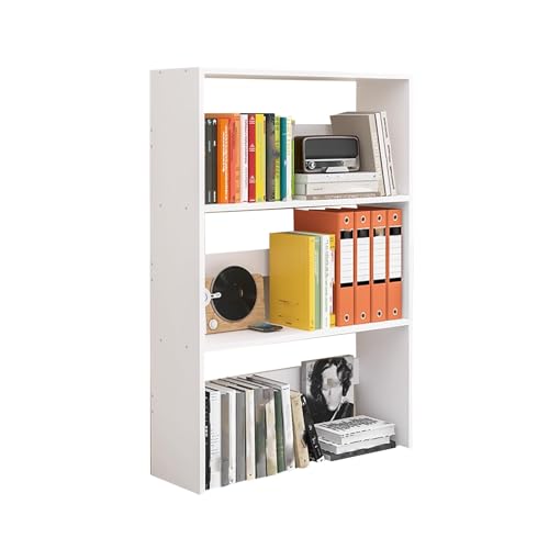 Tischregal Schreibtisch Holz 96 cm Höhe Schreibtischregal Klein Platzsparend Schreibtisch Regalaufsatz Ecke Offene Fächer für Home Office, Wohnung(White,40cm) von Generic