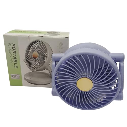 Tischventilator, Handlicher Ventilator für den Schreibtisch, Wiederaufladbar Klappbar Schwenkend Luftkühler Für Kinder Frauen Schreibtisch Wohnung Schlafzimmer Camping Reisen von Generic