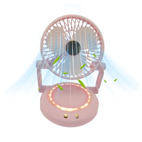 Tischventilator | Tragbarer Kühlventilator Leise Für Den Schreibtisch - Wiederaufladbar Klappbar Schwenkend Luftkühler Für Kinder Frauen Schreibtisch Wohnung Schlafzimmer Camping Reisen Tischventilator | Tragbarer Kühlventilator Leise Für Den Schreibtisch - Wiederaufladbar Klappbar Schwenkend Luftkühler Für Kinder Frauen Schreibtisch Wohnung Schlafzimmer Camping Reisen von Generic
