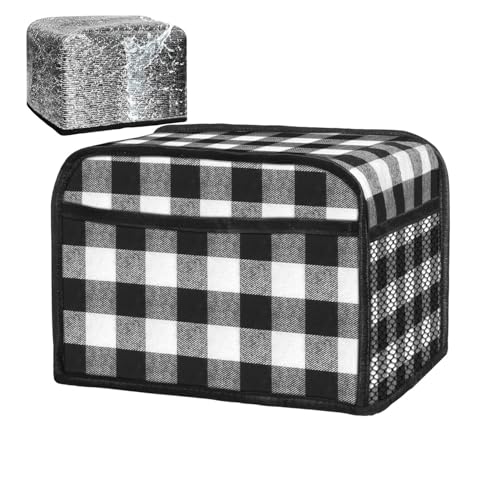 Toasterabdeckung – Gepolsterte Tasche für Haushaltsgeräte, Toaster-Zubehör, Toasterabdeckung für 2 Scheiben, Waschbare Toasterabdeckung mit Taschen, Abdeckung von Generic