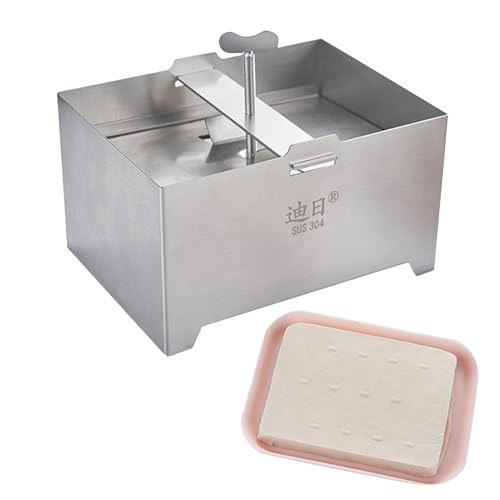 Toffu-Form - Paneer-Maker, Paneer-Presse | Toffu-Maker-Presse aus Edelstahl, Paneer-Presse, Abtropfgestell und Sieb zum Entfernen von Wasser, Paneer-Form für hausgemachten Paneer herstellen von Generic