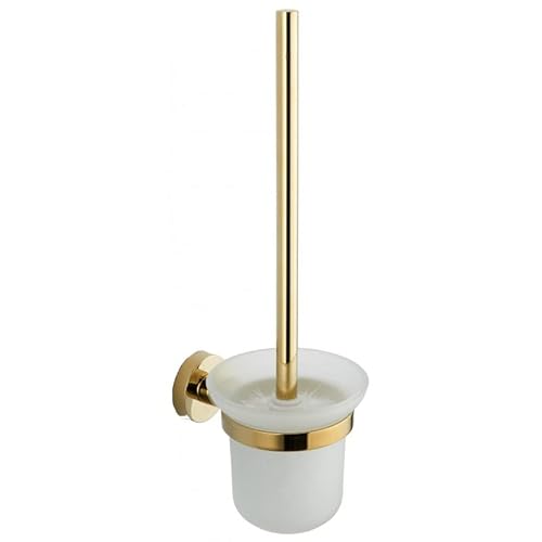 Toilettenbürste WC Bürste Bürstengarnitur Klobürste 15cmx36cm Wandhängend (Golden) von Generic