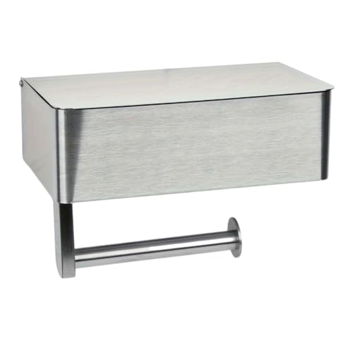 Toilettenpapier-Rollenhalter Mit Aufbewahrungsständer Für Badezimmer, An Der Wand Befestigter Edelstahl-Gewebehalter, Toilettenpapierhalter Mit Regal_Silber gebürstet Toilettenpapier-Rollenhalter Mit Aufbewahrungsständer Für Badezimmer, An Der Wand Befestigter Edelstahl-Gewebehalter, Toilettenpapierhalter Mit Regal_Silber gebürstet von Generic