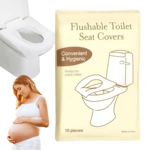 Toilettensitzbezüge für Badezimmer, Toilettensitzbezug, großer Badezimmersitzbezug, 10 x Toilettensitzbezug, Toilettendeckel aus Papier von Generic
