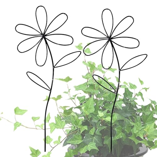 Topfpflanze Spalier Indoor Kletterpflanze Spalier Gartenpflanze Stake Spalier - 2er Set Blumenförmige Hauspflanzen Klettergerüst, Gartenunterstützung Rebeneinsatz von Generic