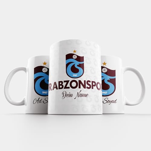 Trabzonspor Tasse mit Wunschname isim soyisim Geschenk bordo kupa Trabzon von Generic