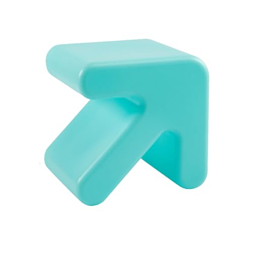 Tragbare Akzenthocker mit Pfeil Design, Moderner Hocker Plastik, Umweltfreundliche Materialien, Geeignet für Einkaufszentren, Schlafzimmer, Ausstellungsräume(Blue) von Generic