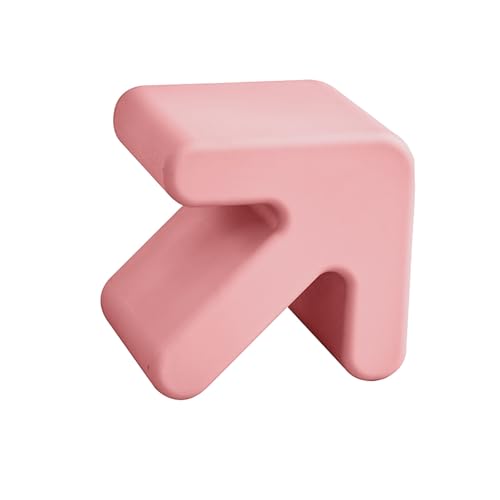 Tragbare Akzenthocker mit Pfeil Design, Moderner Hocker Plastik, Umweltfreundliche Materialien, Geeignet für Einkaufszentren, Schlafzimmer, Ausstellungsräume(Pink) von Generic