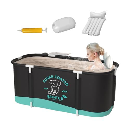 Tragbare Badewanne, Kalttauch, 114 x 60 x 50 cm, faltbare Badewanne, Hot Spa, Eisbad, Familien-Einweichen mit isoliertem Stützrahmen für separates Badezimmer, Duschkabine, Garten, Innen- und von Generic