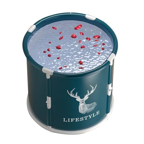 Tragbare Badewanne – Faltbare Familien-Badewanne für Erwachsene, separate Familien-Badewanne, Spa-Wanne, Outdoor-Spa-Wanne, kompaktes Familienbad für heißes Bad, Eisbad von Generic