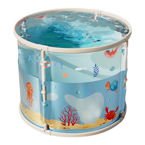 Tragbare Badewanne – Tauchbadewanne | Große tragbare faltbare Badewanne warm kalt für Reisen im Freien Erwachsene Outdoor Indoor von Generic