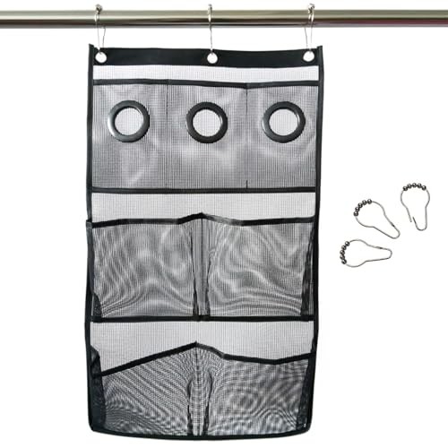 Tragbare Duschwanne – Mesh-Badezimmer-Organizer, hängende Duschtasche für Camping | Schnell trocknender Dusch-Organizer, hängender Duschvorhang für Camping Tragbare Duschwanne – Mesh-Badezimmer-Organizer, hängende Duschtasche für Camping | Schnell trocknender Dusch-Organizer, hängender Duschvorhang für Camping von Generic