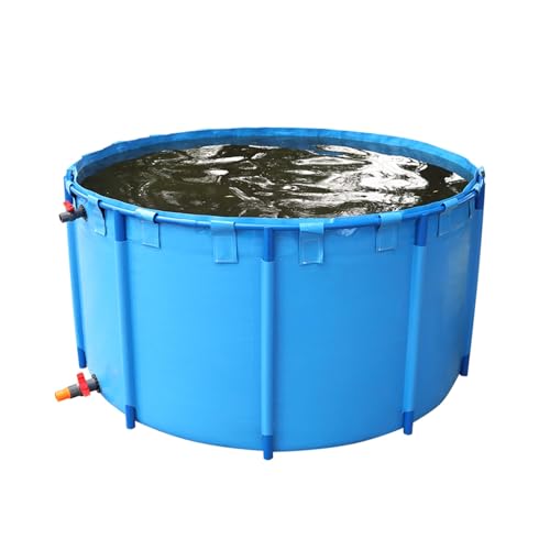 Tragbare PVC-Badewanne Für Haustiere Zusammenklappbarer Hartplastikpool Einfach Zu Montierender, Großer, Runder Metallrahmen Zum Aufstellen Auf Dem Boden(7536L/1991GAL-4X0.6M(D X H)) von Generic