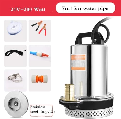 Tragbare Wasserübertragung, Wasserpumpe Elektroauto Wasserpumpe 12v / 24v / 48v / 60v High-Lift Landwirtschaftliche Gemüsebewässerung Dc Tauchpumpe, 24v von Generic