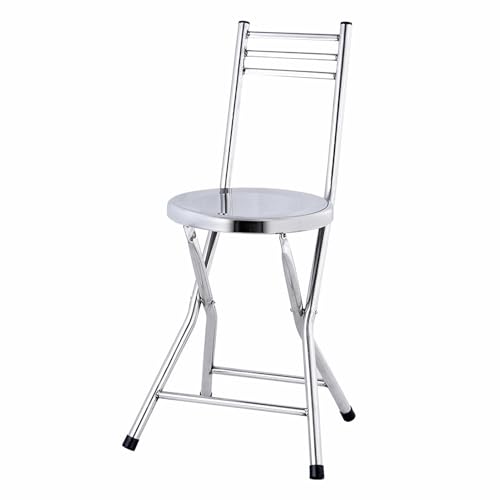 Tragbarer 18-Zoll-Klapp-Barhocker mit Rückenlehne und Fußstütze, Leichter Metallstuhl für Camping und Heimgebrauch Tragbarer 18-Zoll-Klapp-Barhocker mit Rückenlehne und Fußstütze, Leichter Metallstuhl für Camping und Heimgebrauch von Generic