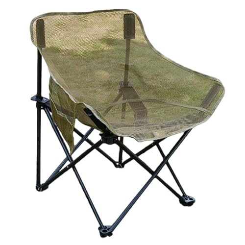 Tragbarer Campingstuhl, Klappstuhl aus Netz,Leichte Stühle mit Seitentaschen | Outdoor Klappstuhl aus Netzstoff, bequeme und leichte Stühle, Erwachsenenstühle, Tragetasche von Generic