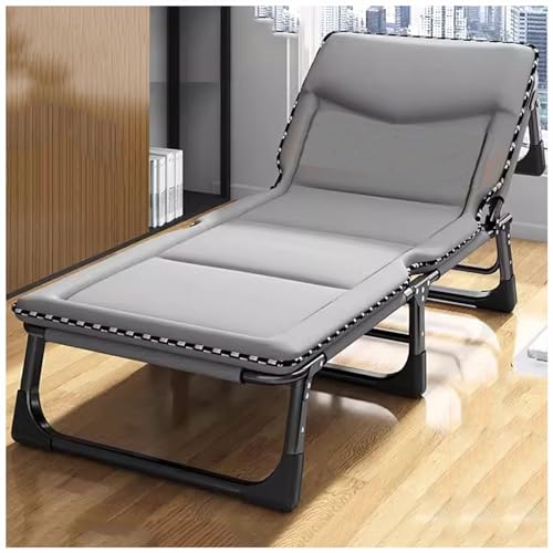 Tragbarer Campingstuhl überdimensionaler Terrassensitzstuhl mit Klappbett C190 x 68 cm von Generic