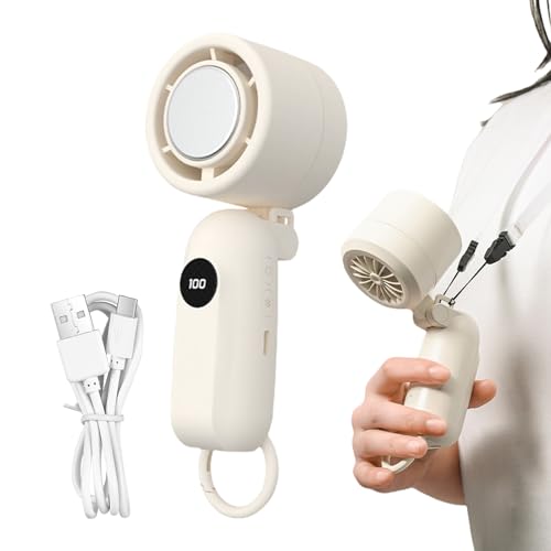 Tragbarer Handventilator: Handventilator mit Kühlplatte, kleines Personal | USB-betriebener Luftkühler mit LED-Anzeige, leises Kühlmittel mit 3 Geschwindigkeiten von Generic