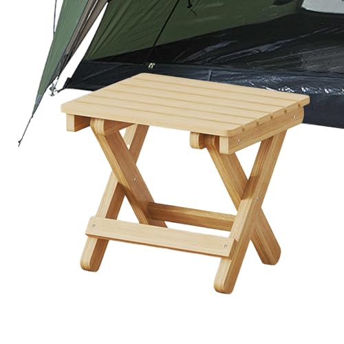 Tragbarer Hocker, Hocker | Klapphocker aus Holz, Hocker mit leichter Stufe mit Griff, kompakter Stuhl mit strapazierfähiger faltbarer Fußstütze für Küche, Bad, Schlafzimmer von Generic