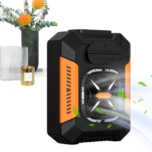 Tragbarer Hüftventilator | Gürtelventilator Mit Band - 4 Geschwindigkeitsstufen 4000mAh Akku Kühlgerät Für Damen Outdoor Freizeit Wandern Camping von Generic