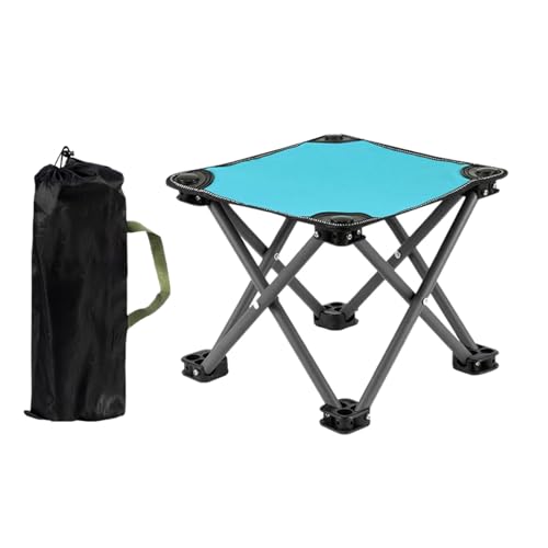 Tragbarer Klapphocker Faltbarer Campingstuhl Gartenhocker mit Tragetasche Leicht Klein Campinghocker Angelhocker Ohne Lehne Klappstuhl Outdoor Sitzhocker für Camping, Wandern, Angeln, Gartenarbeit (E) von Generic