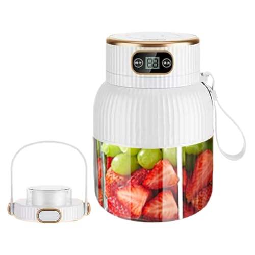 Tragbarer Reise-Mixer, Flasche für Entsafter - Fruchtsaftmixer | USB Wiederaufladbare Zitruspresse, Lebensmittelknetmaschine mit digitalem Display 600ml für Tragbarer Reise-Mixer, Flasche für Entsafter - Fruchtsaftmixer | USB Wiederaufladbare Zitruspresse, Lebensmittelknetmaschine mit digitalem Display 600ml für von Generic