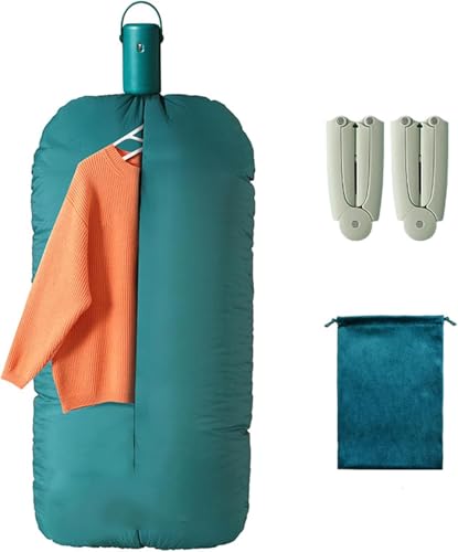 Tragbarer Wäschetrockner, Multifunktionaler Elektrischer Wäscheständer, Leiser Betrieb, Mit Trockenhaube, Geeignet Für Reisen Und Haushaltswäsche, Green, B von Generic