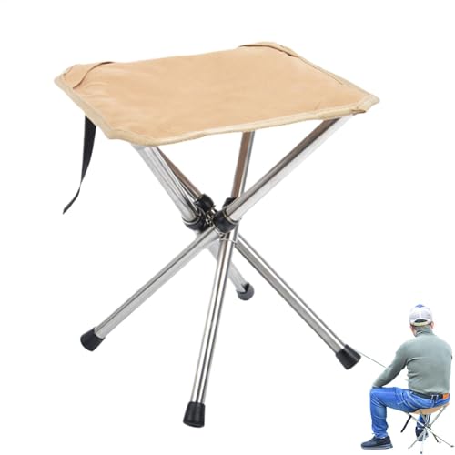 Tragbarer Wandersitz Stabiler Klapphocker Wasserdichter Outdoor-Stuhl Campinghocker aus Aluminium Campingstuhl für die Jagd Klappsitz für den Klappbarer Picknickhocker Kompakter Sportstuhl Hock von Generic