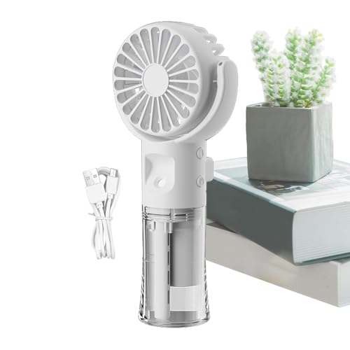 Tragbarer Zerstäuber Ventilator - USB wiederaufladbarer Design-Luftbefeuchter mit 4 einstellbaren Geschwindigkeitseinstellungen | Sommer-Kühlgerät ideal für Zuhause, Wohnung von Generic