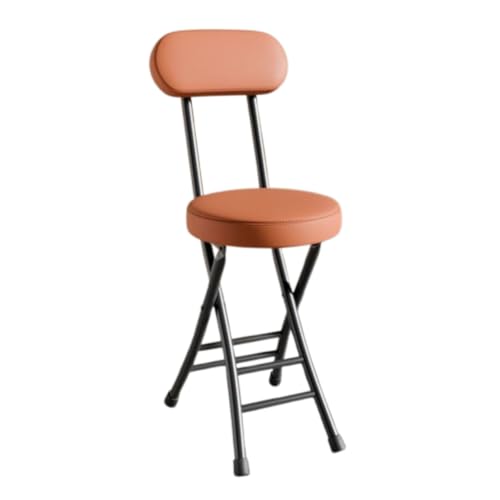Tragbarer klappbarer Barhocker mit gepolstertem Sitz Bequemer, klappbarer Stuhl für Küche, Bartheke, Camping, Büro und Outdoor-Veranstaltungen, leichtes Design (braun) von Generic