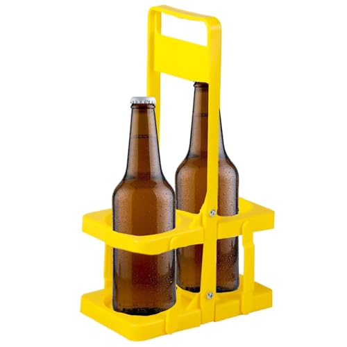 Tragbares Bierregal, klappbarer tragbarer Bierkorb, Bierkorb, zusammenklappbares Bierregal, Weinträger, für 2 Whisky- und Bierflaschen für den täglichen Gebrauch von Generic